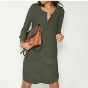 Madewell olive green tunic dress